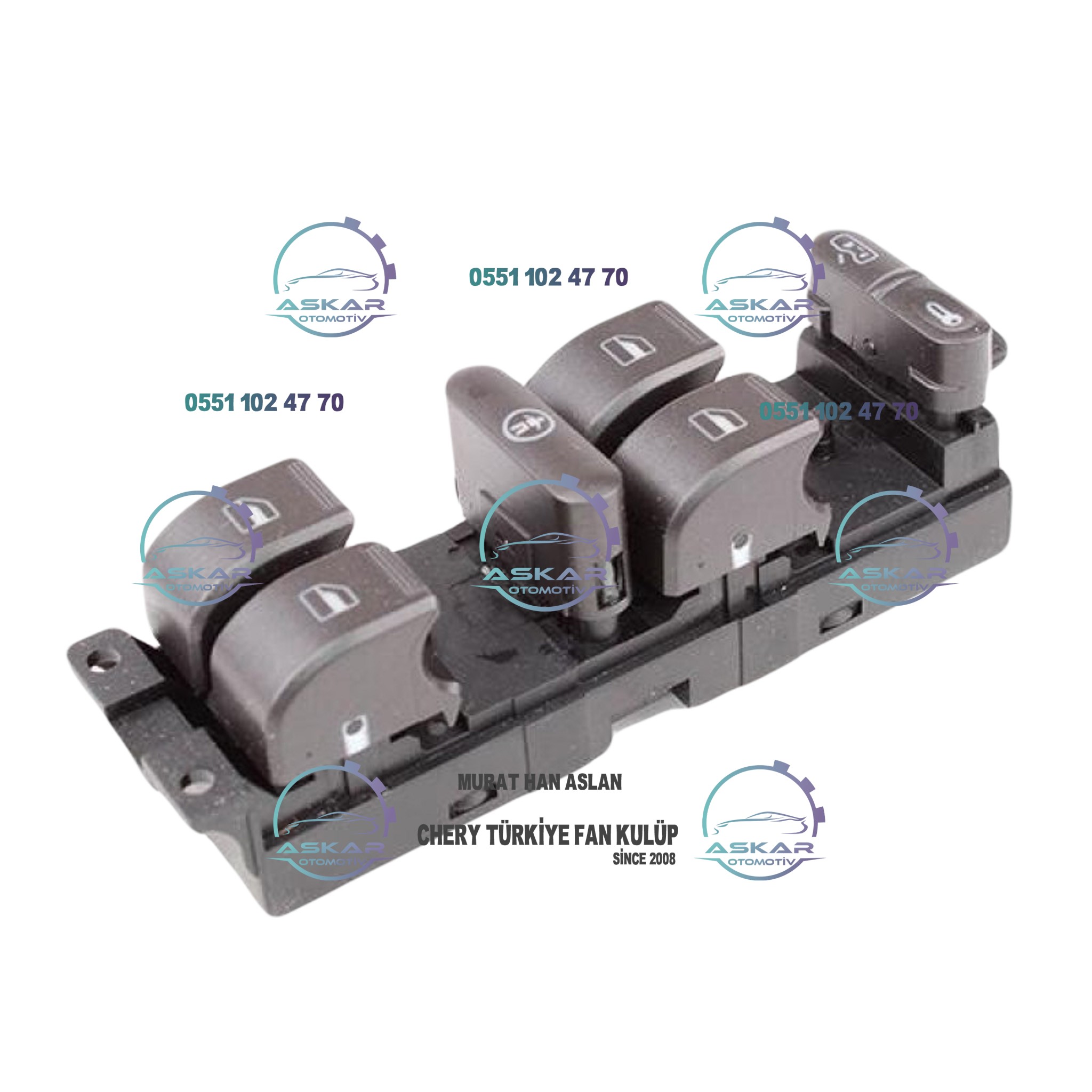 chery tiggo KAPI CAM DÜĞMESİ dörtlü düğme A21 3746110 KAPI CAM DUGMESI 4LU 1 Askar Oto Yedek Parça<ul><li>Yüksek kaliteli malzemelerden üretilmiş, dayanıklı ve uzun ömürlüdür.</li><li>Chery Tiggo'nuzun cam düğmeleri için mükemmel uyum sağlar.</li><li>2008-2011 modellerine tam uyumludur.</li></ul>