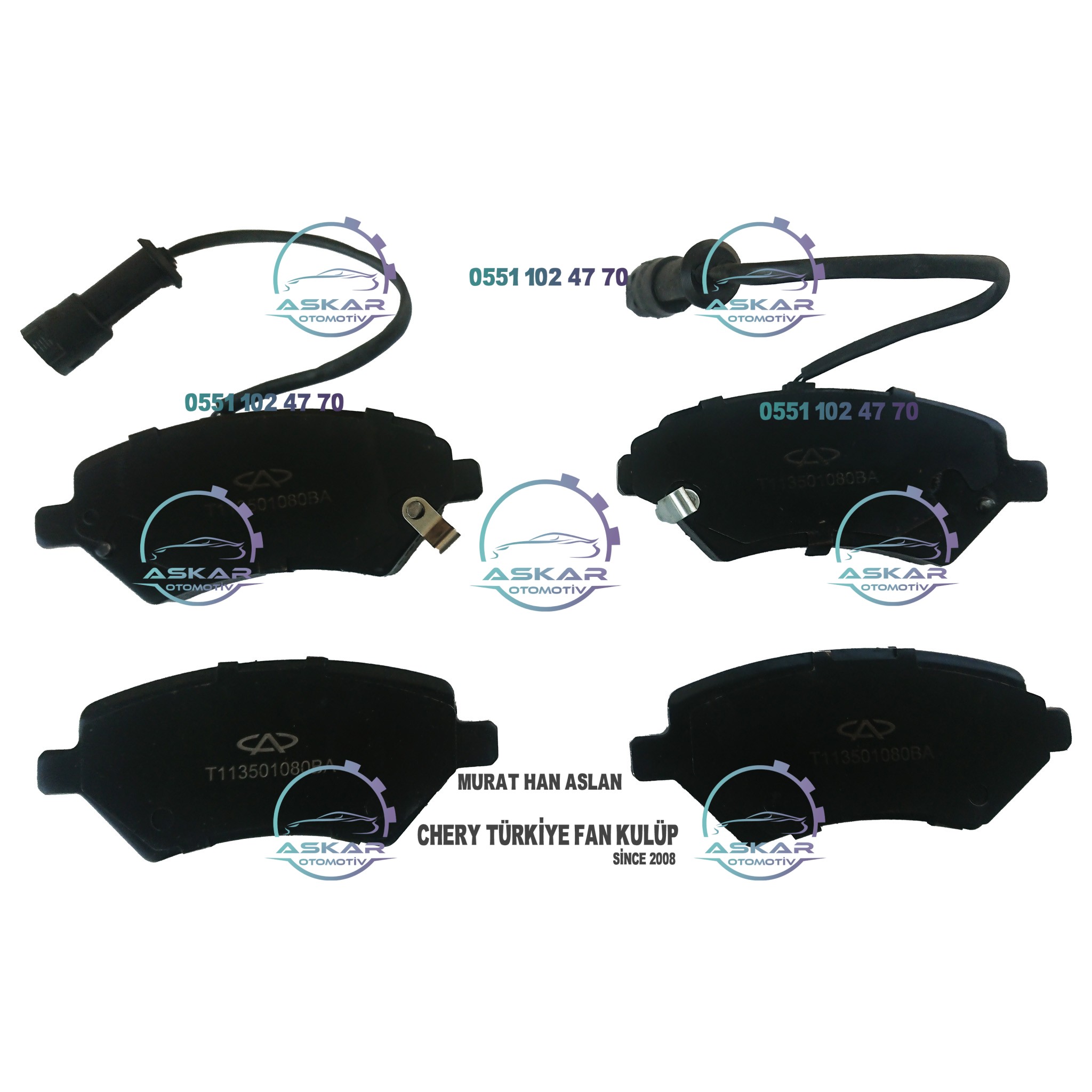 CHERY TİGGO ÖN FREN BALATASI CHERY TIGGO ON FREN BALATASI 1 Askar Oto Yedek Parça <strong>NOT:</strong> ÜRÜN MARKASI DEĞİŞLİK GÖSTEREBİLİR. KALİTELİ SES YAPMAYAN MARKALARI TERCİH EDİYORUZ.